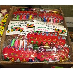 BOX OF PARTY SUPPLIES