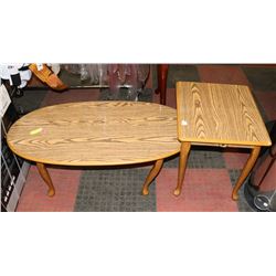 COFFEE TABLE WITH END TABLE, 41.5"X20.75"X15.5"
