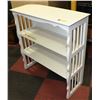 Image 1 : WHITE SHELVING UNIT, 27.5"X11"X29".