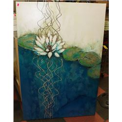 LARGE 5' FLORAL CANVAS PICTURE.