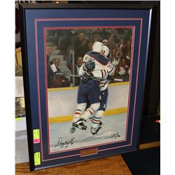 LARGE FRAMED AND AUTOGRAPHED DOUG WEIGHT AND