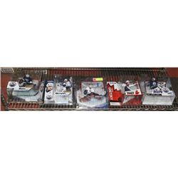 LOT OF 5 ASSORTED NHL FIGURES.