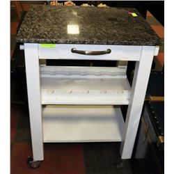 MARBLE TOP MICROWAVE STAND