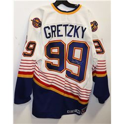 ST LOUIS BLUES SIZE L AUTOGRAPHED GRETZKY HOCKEY