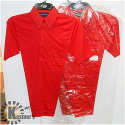 LOT OF 3 NEW RED ARROW GOLF SHIRTS