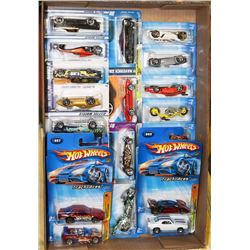 FLAT OF ASSORTED HOT WHEELS COLLECTOR CARS ON
