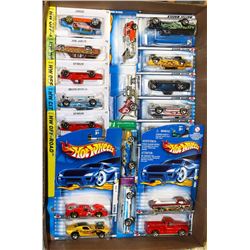 FLAT OF ASSORTED HOT WHEELS COLLECTOR CARS ON