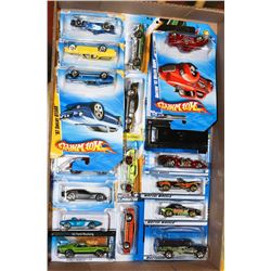 FLAT OF ASSORTED HOT WHEELS COLLECTOR CARS ON