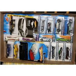 FLAT OF HOT WHEELS COLLECTOR CARS WITH MYSTERY