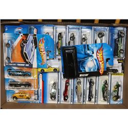 FLAT OF HOT WHEELS COLLECTOR CARS WITH MYSTERY
