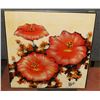 Image 1 : LARGE ESTATE VINTAGE CANVAS "POPPIES"