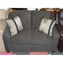 DARK GREY FABRIC 55" LOVE SEAT - ON CHOICE
