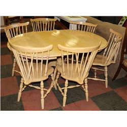 SOLID WOOD COUNTRY KITCHEN TABLE (42"X30") W/ 11"