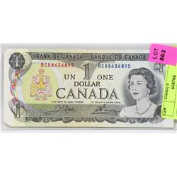 1973 CANADIAN $1 BILL
