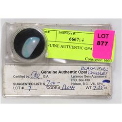 GENUINE AUTHENTIC DOUBLET OPAL VENEER MOUNTED