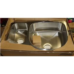 NEW STAINLESS UNDERMOUNT 2 BASIN SINK,