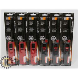 LOT OF 6 NEW REFILLABLE LIGHTERS