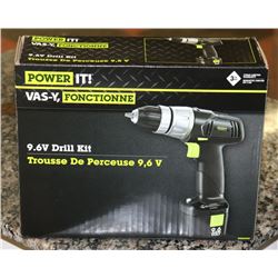 NEW 9.6 VOLT CORDLESS DRILL.