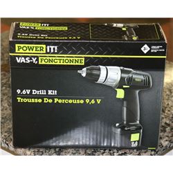 NEW 9.6 VOLT CORDLESS DRILL.