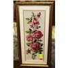 Image 1 : FRAMED NEEDLEPOINT FLOWER PICTURE.
