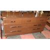 Image 1 : WOOD TONE 7 DRAWER DRESSER, 60"X17"X32".