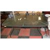 Image 1 : METAL AND GLASS PATIO TABLE