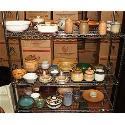 LARGE LOT OF ASSORTED CERAMIC POTTERY