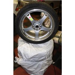 SET OF FOUR 18" ALUMINUM RIMS( UNIVERSAL) WITH MUD