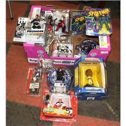 LOT OF 15 SPORTS FIGURES/BOBBLE HEADS AND ACTION