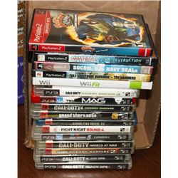 LOT OF ASSORTED GAMES WII, PLAYSTATION 2, PS3