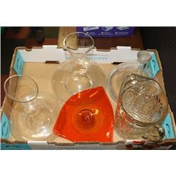 LOT OF DECANTERS AND PITCHER