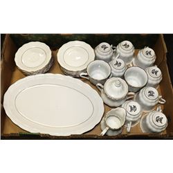 26PC PEGASUS WHITE PORCELAIN DISHES
