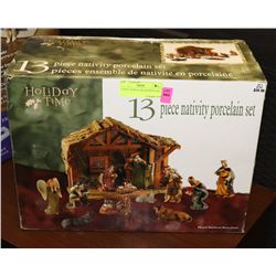 13 PIECE PORCELAIN NATIVITY SET