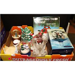 LARGE FLAT OF CHRISTMAS ORNAMENTS ON CHOICE