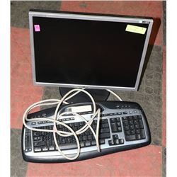 LG 20" MONITOR & LOGITECH WIRELESS KEYBOARD