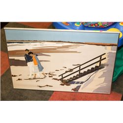 SILK FRAMED BEACH PICTURE