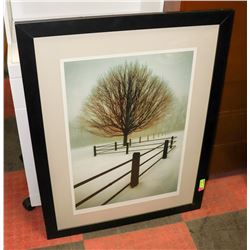 SNOW SCENE FRAMED PICTURE