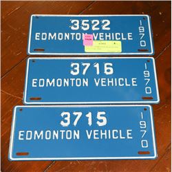 LOT OF 2 EDMONTON PLATED 1970 (3715, 3716)  AND