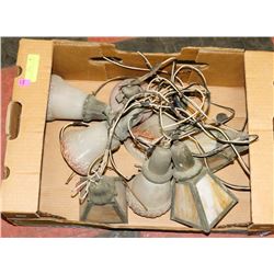 BOX OF VINTAGE PATIO LANTERNS