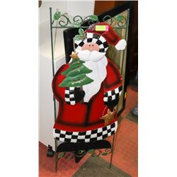 METAL OUTDOOR 44" SANTA DISPLAY
