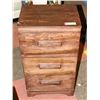 Image 1 : WOOD 3 DRAWER END TABLE, 16"X12"X28"