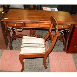 PINE WRITING DESK (50"X20"X30") WITH CHAIR