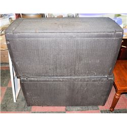 LOT OF 2 PATIO STORAGE BOXES