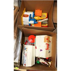 2 BOXES OF VINTAGE TOYS