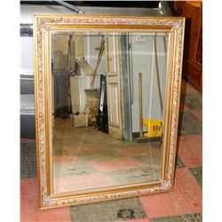 LARGE GOLD TONE FRAMED MIRROR