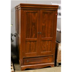 LOT OF 2 LARGE WOOD ARMOIRES, 42"X24"X72".