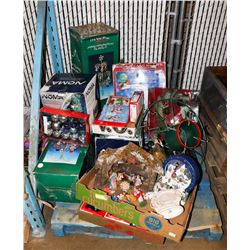 PALLET OF ASSORTED CHRISTMAS DECOR AND MORE.