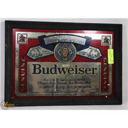 VINTAGE MIRRORED BUDWEISER WALL DISPLAY