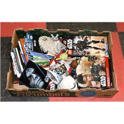 LARGE FLAT OF STAR WARS COLLECTIBLES