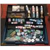 Image 1 : LARGE MULTI LAYER TOOL BOX FILLED W/ ART SUPPLIES.